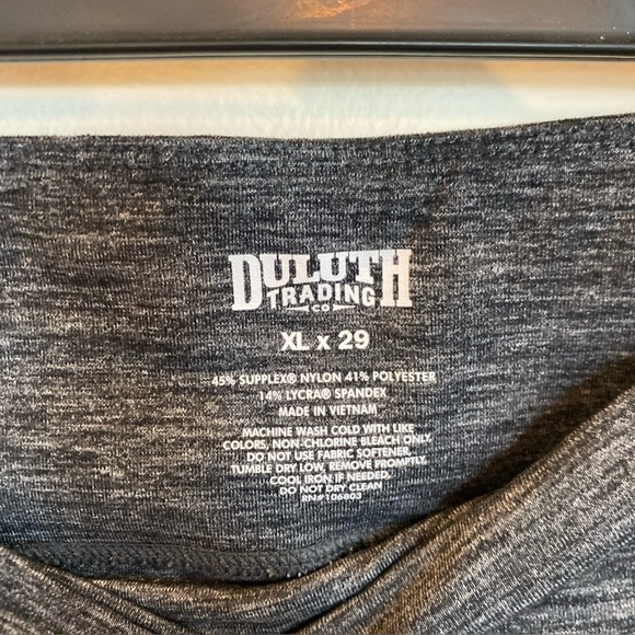 Duluth Trading Charcoal Grey Leggings Size XL x 29 Pull On Stretch - Picture 5 of 7